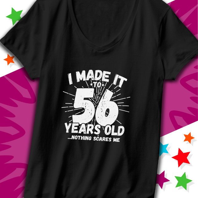 Camiseta 56 anos Sarcástico Meme Engraçado 56 anos aniversá (Criador carregado)