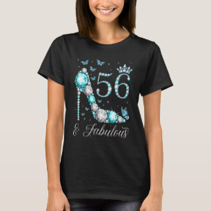 Camiseta 56 e Fabuloso 56 anos 56 anos Rainha do Aniversári