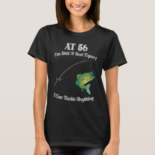 Camiseta 56.o aniversário 56 anos Pesca de pescadores