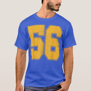 Camiseta 56 Outline Number 56 Varsity Fan Sports Team Green