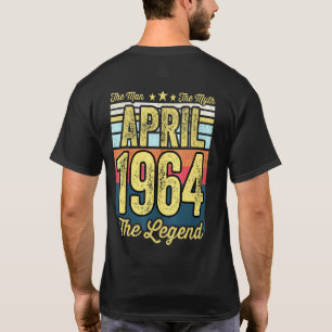 Camiseta 57º Aniversário O Homem O Mito A Lenda Abr