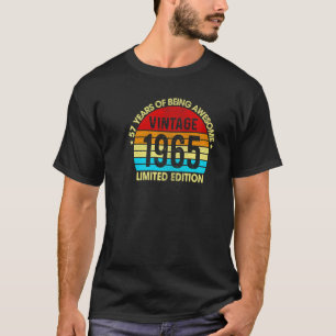 Camiseta 57º Aniversário Vintage 1965 57 Anos