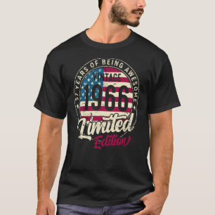 Camiseta 57º Aniversário Vintage 1966 Bday Group 57 Anos de