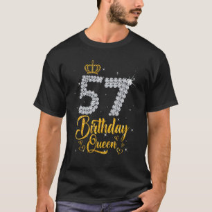 Camiseta 57.º Aniversário Rainha 57 Anos Meninas Diamo