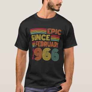 Camiseta 57 anos de idade incrível desde fevereiro de 1966