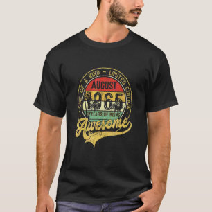 Camiseta 57 Anos de Idade Vinho de Agosto de 1965  57º