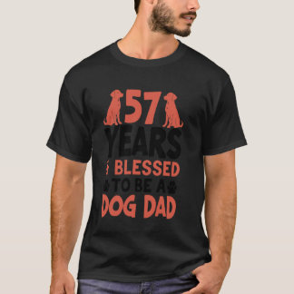 Camiseta 57 anos e Pai de cão! 57 anos de idade