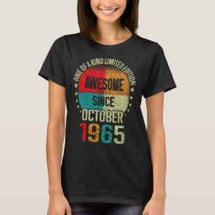 Camiseta 57 Anos Incrível Desde Outubro De 1965 Vintage 57t