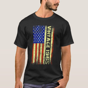 Camiseta 57 anos Vintage 1965 American Flag 57th Birth