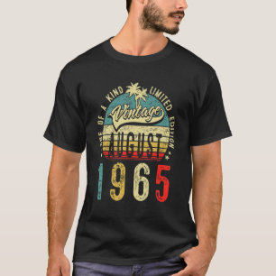 Camiseta 57 anos Vintage agosto de 1965 57th Birthday Men