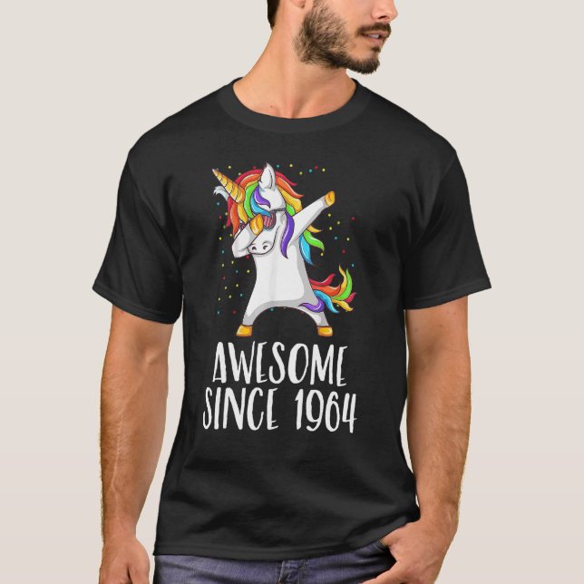 Camiseta 58º aniversário do Unicorn Dab Incrível desde 1964 (Frente)