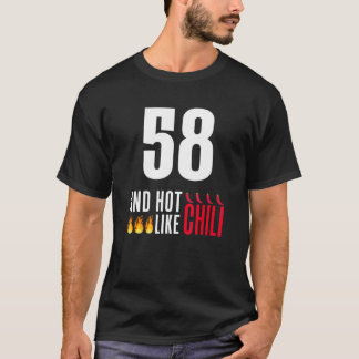 Camiseta 58º aniversário Mulheres Homens Engraçados Quente 