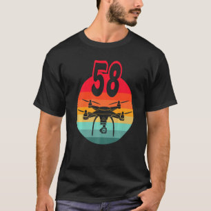 Camiseta 58.º aniversário I - Drones com controle remoto re