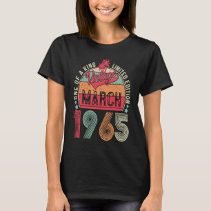 Camiseta 58 anos 58º aniversário Vintage Retro março 19