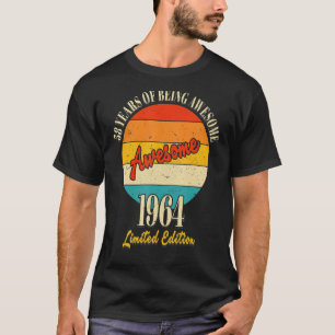Camiseta 58 anos de espetacular 1964 58º aniversário