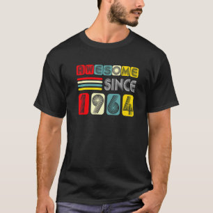 Camiseta 58 Anos De Idade Incrível Desde 1964 Vintage Birth