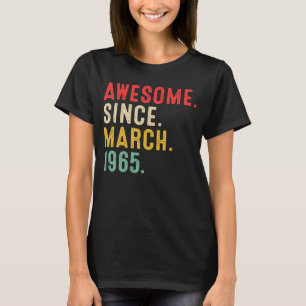 Camiseta 58 anos é incrível desde março de 1965 58º anivers