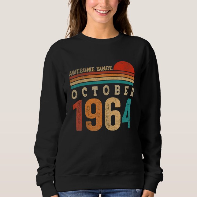 Camiseta 58 anos é incrível desde outubro de 1964 58º anive (Frente)