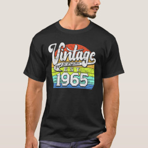 Camiseta 58 anos Vintage 1965 58º aniversário 1