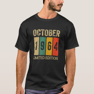 Camiseta 58 anos Vintage outubro de 1964 outubro Aniversári