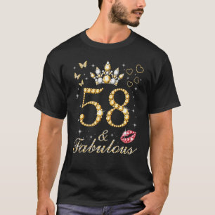 Camiseta 58 E Fabuloso 58 Anos 58 Anos De Idade E Fabul