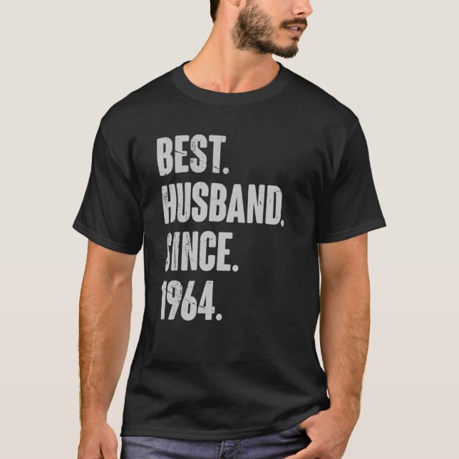 Camiseta 58 Wedding Anniversary For Him   Best Husband Sinc (Frente)