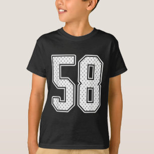 Camiseta 58 White Vintage Número 58 Sports Fan Jersey Styl