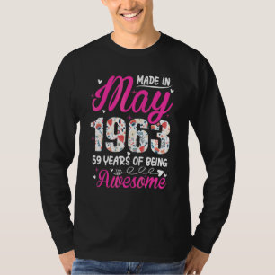 Camiseta 59º aniversário incrível desde maio de 1963