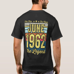 Camiseta 59º Aniversário O Homem O Mito A Lenda Jun