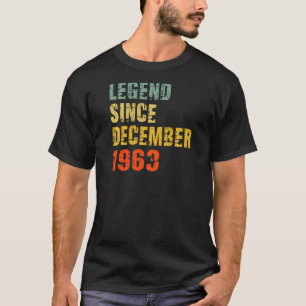Camiseta 59 anos, 59.a legenda de aniversário desde 19 de d