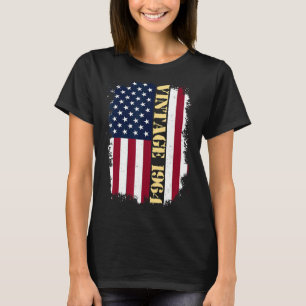 Camiseta 59 anos Vintage US Flag 1964 American Flag 59t