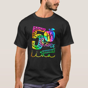 Camiseta 5 5º Grau Diva Professora Criança Colada Tie Dye D
