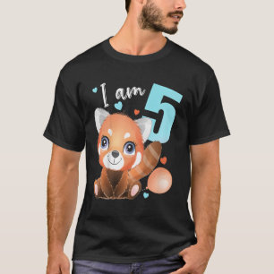 Camiseta 5 5 Panda Vermelha