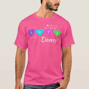 Camiseta 5 6 7 8 Dança Para Meninas Mulheres Crianças Candi