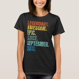 Camiseta 5 Aniversário De 6 Anos De Idade Incrível Desde 20