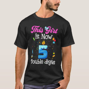 Camiseta 5 Aniversário Esta Garota Tem Agora 5 Anos Dupla D