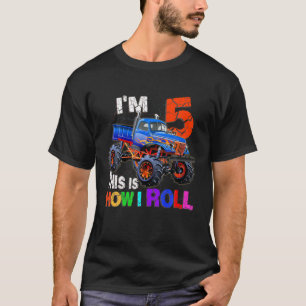 Camiseta 5 Aniversário Eu tenho 5 anos É assim que eu faço 
