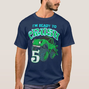 Camiseta 5 Aniversário Gift Boys Estou Pronto Para Esmagar