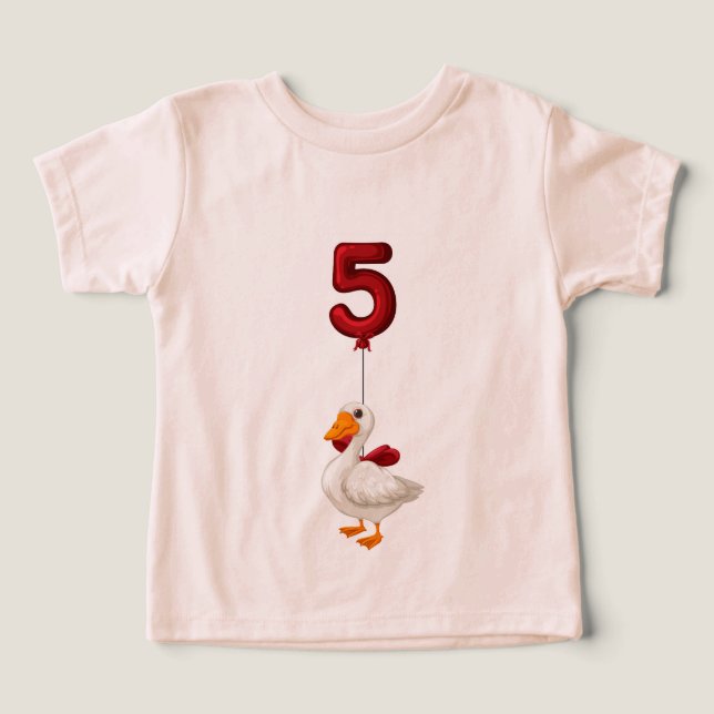 Camiseta 5 anos (Design frontal)