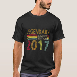Camiseta 5 anos Antiga Retro Legendário 2017 Editon 5 Birth