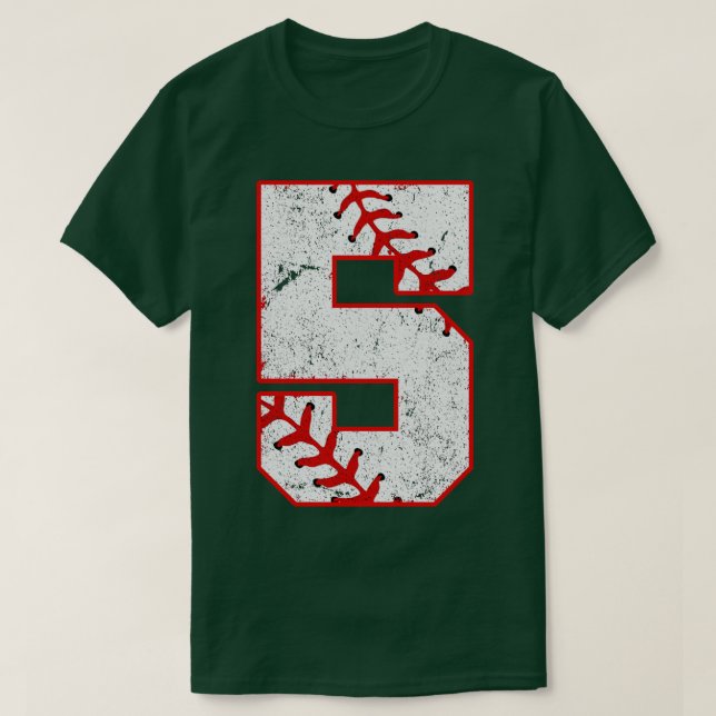 Camiseta 5 anos de idade, baseball com número 5, 5 Bir vent (Frente do Design)