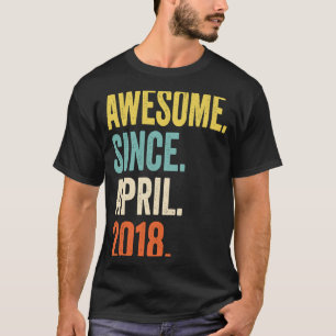 Camiseta 5 anos de idade incrível desde abril de 2018 5 ani