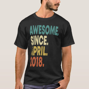 Camiseta 5 anos de idade incrível desde abril de 2018 5 ani