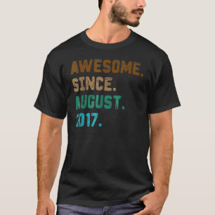 Camiseta 5 Anos De Idade Incrível Desde Agosto De 2017 5 Bi