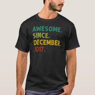 Camiseta 5 anos de idade incrível desde dezembro de 2017 5