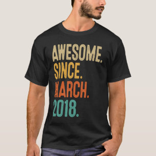 Camiseta 5 Anos De Idade Incrível Desde Março De 2018 5 Ani