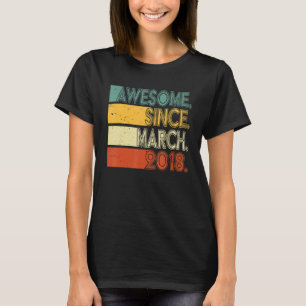 Camiseta 5 Anos De Idade Incrível Desde Março De 2018 5 Ani