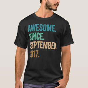 Camiseta 5 anos de idade incrível desde setembro de 2017 5