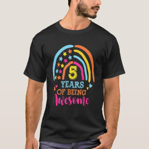 Camiseta 5 Anos De Incrível 5, Desenhar De Mão De Aniversár