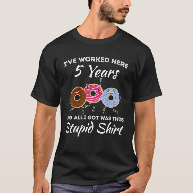 Camiseta 5 anos de trabalho Aniversário de trabalho Anivers (Frente)